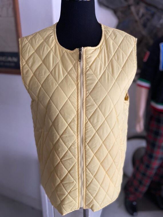 Max Mara Weekend Light Yellow Quilted Vest