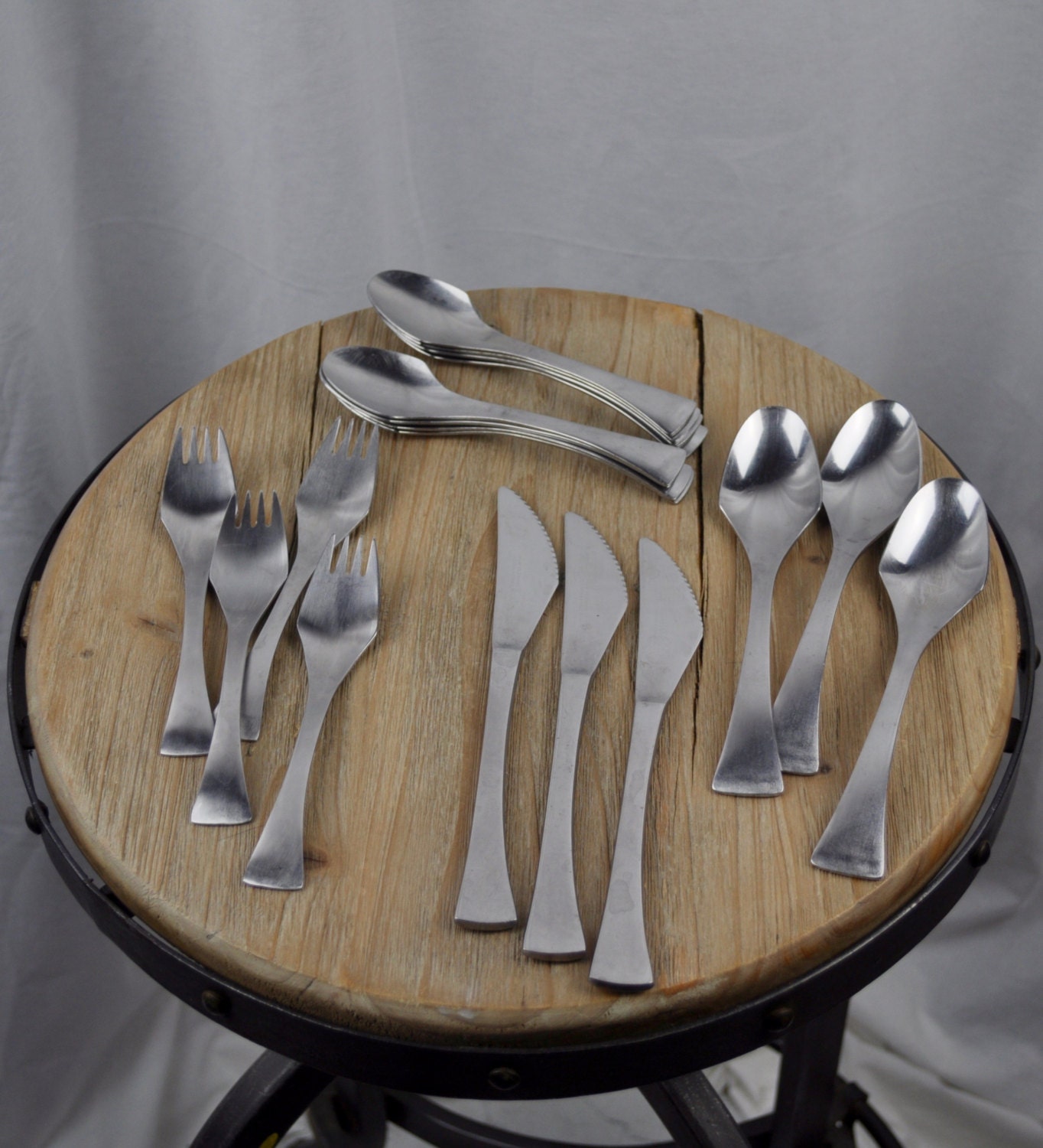 Vintage 1960s Mid Century Stanley Roberts Flatware Fanta Pattern
