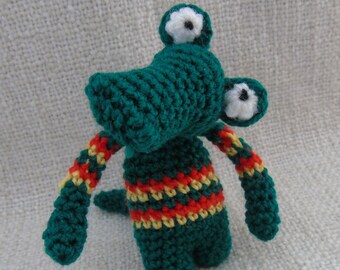 Alligator au crochet crocodile au crochet amigurumi crocodile rasta croco