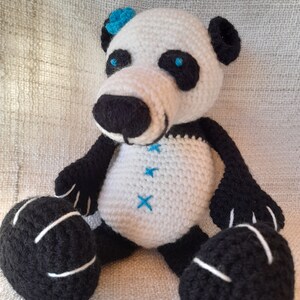 Tuto ou patron Grand panda au crochet image 6