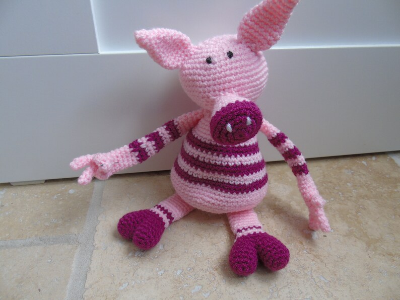 Cochon au crochet version gros cochon mon Ronchonchon image 1