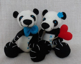 Tuto ou patron Grand panda au crochet