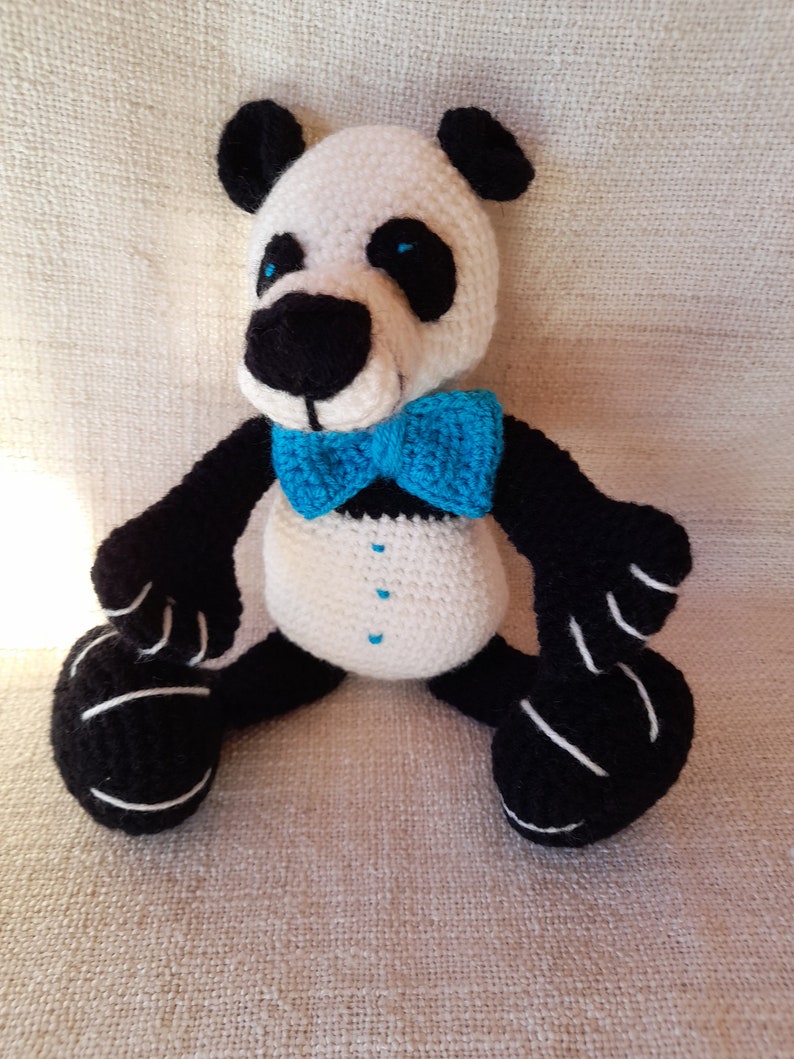 Tuto ou patron Grand panda au crochet image 4