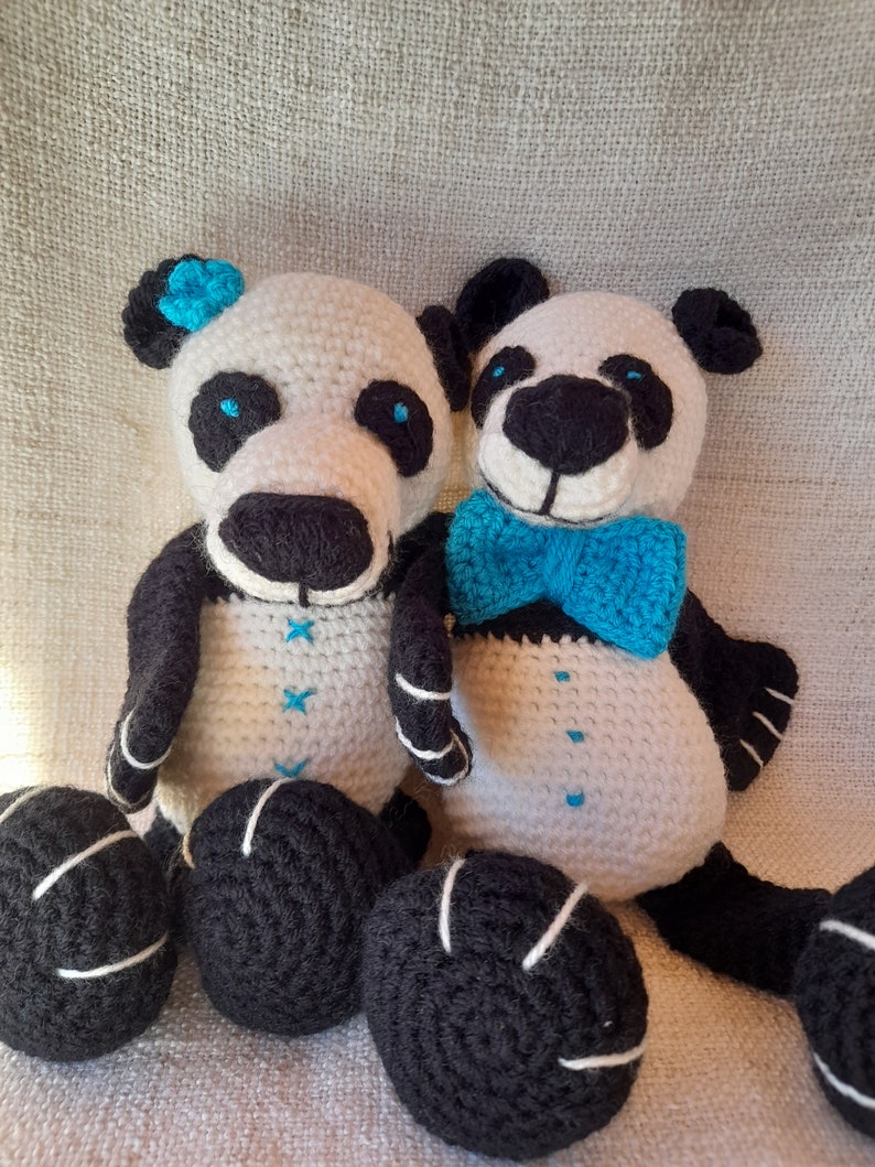 Tuto ou patron Grand panda au crochet image 7