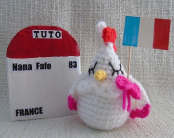 tuto ou patron cocotte poulette au crochet - poule de pâques