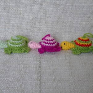 Lucky crochet turtle, key ring turtle, amigurumi turtle, 3 colors to choose from image 7