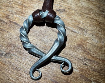 Nordic Viking twisted troll pendant Odin forged