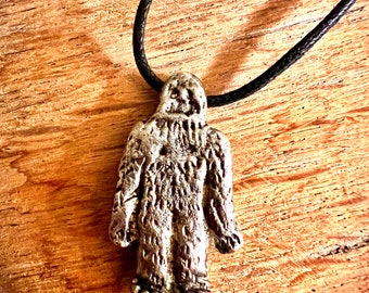 Pewter Bigfoot pendant necklace