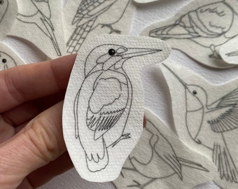 Birds stick and stitch embroidery designs, stick n stitch embroidery pack, bird washaway embroidery stickers