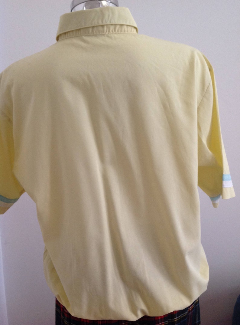 old-school polo pastel top,vintage polo normcore fashion yellow normcore grandpa polo shirt yellow top men\u2019s vintage polo classic polo