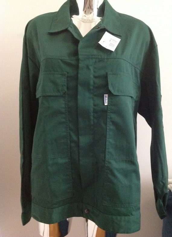 French workwear deadstock green jacket, French ut… - image 1