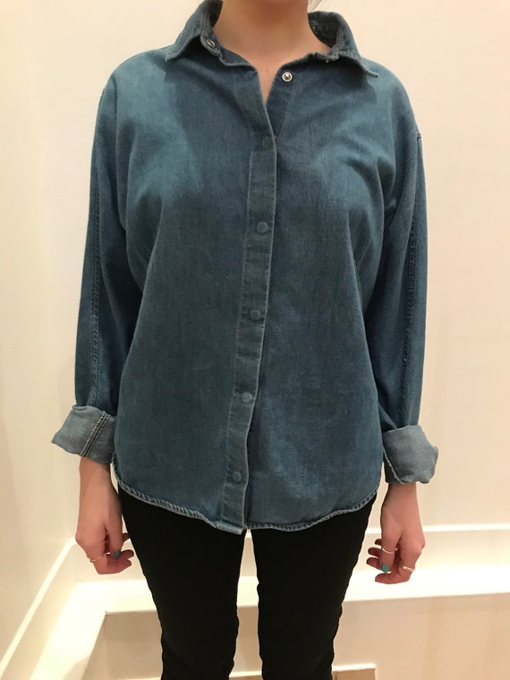 levi denim shirt women's