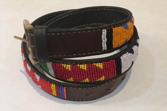 Masaï belt, beaded belt, vintage belt, African bel