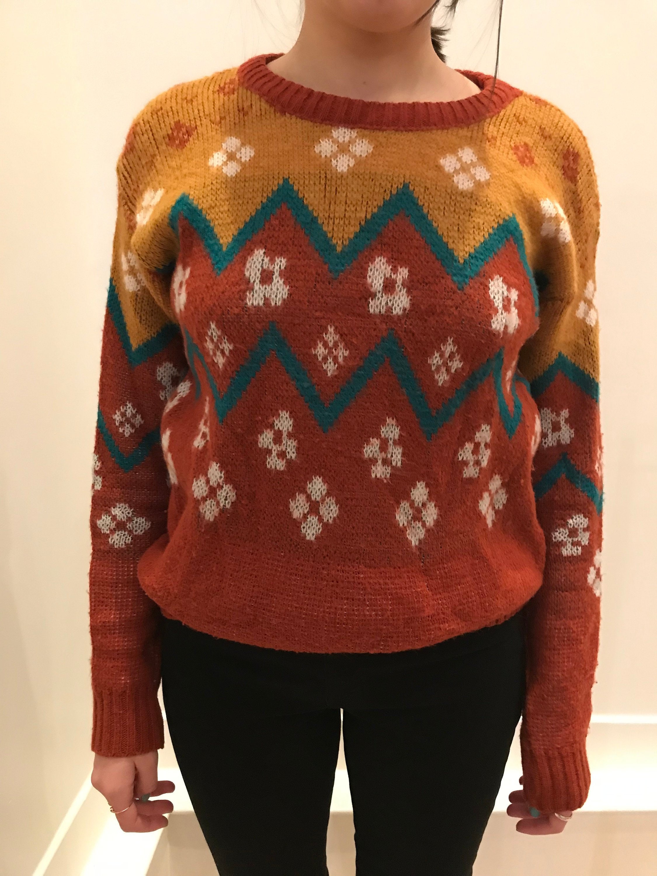 80s fashion sweater