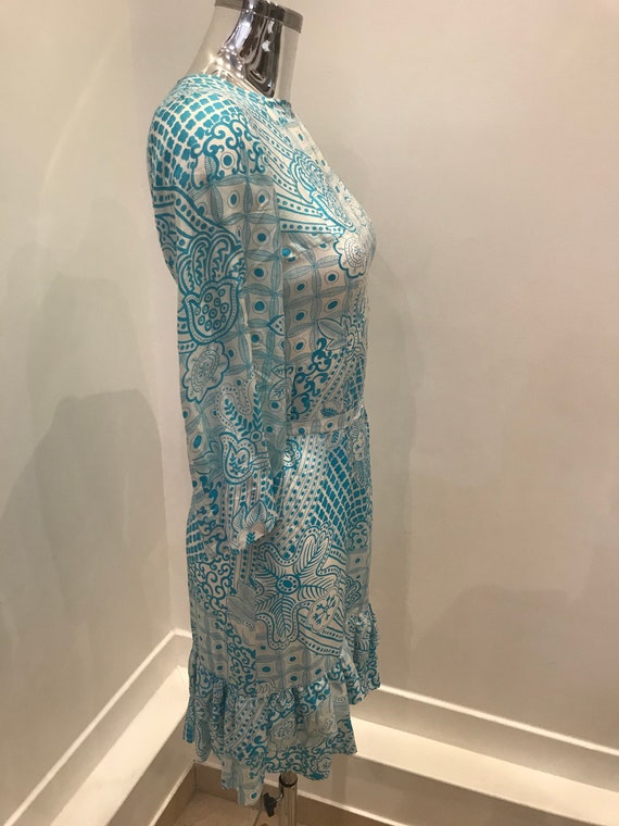 Beautiful silk ruffle dress, silk dress, handmade… - image 3