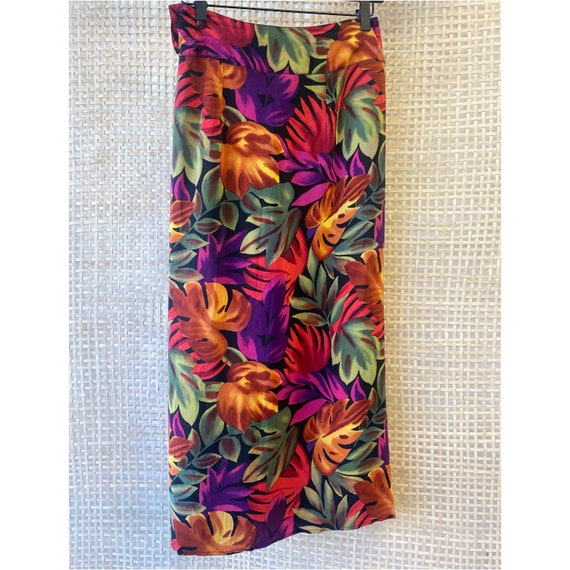 Victoria Some Size Small Floral Tropical Print Si… - image 2