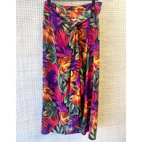 Victoria Some Size Small Floral Tropical Print Si… - image 1