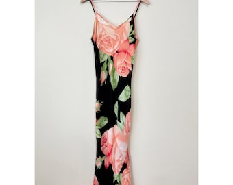 Vintage RARE Y2K Victoria's Secret Collection doorschijnende maxi-slipdress met bloemenprint