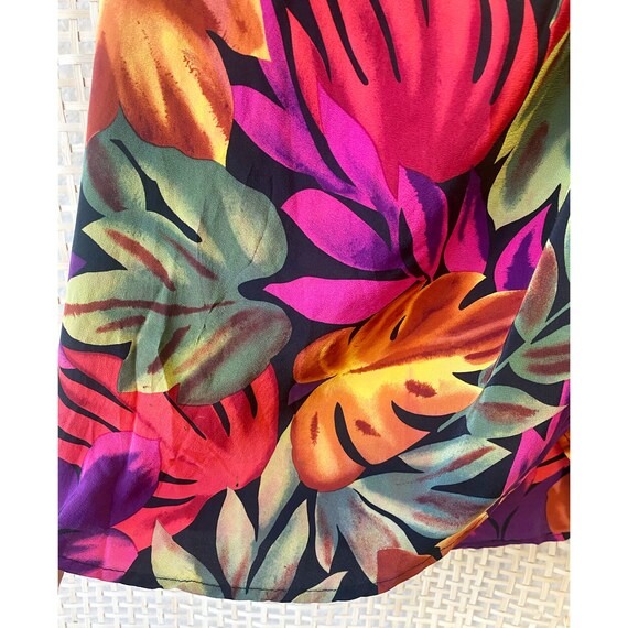 Victoria Some Size Small Floral Tropical Print Si… - image 6