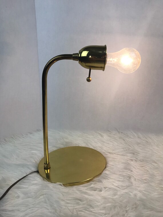 Underwriters Laboratories Antique Vintage Gold Desk Lamp Made Image 0