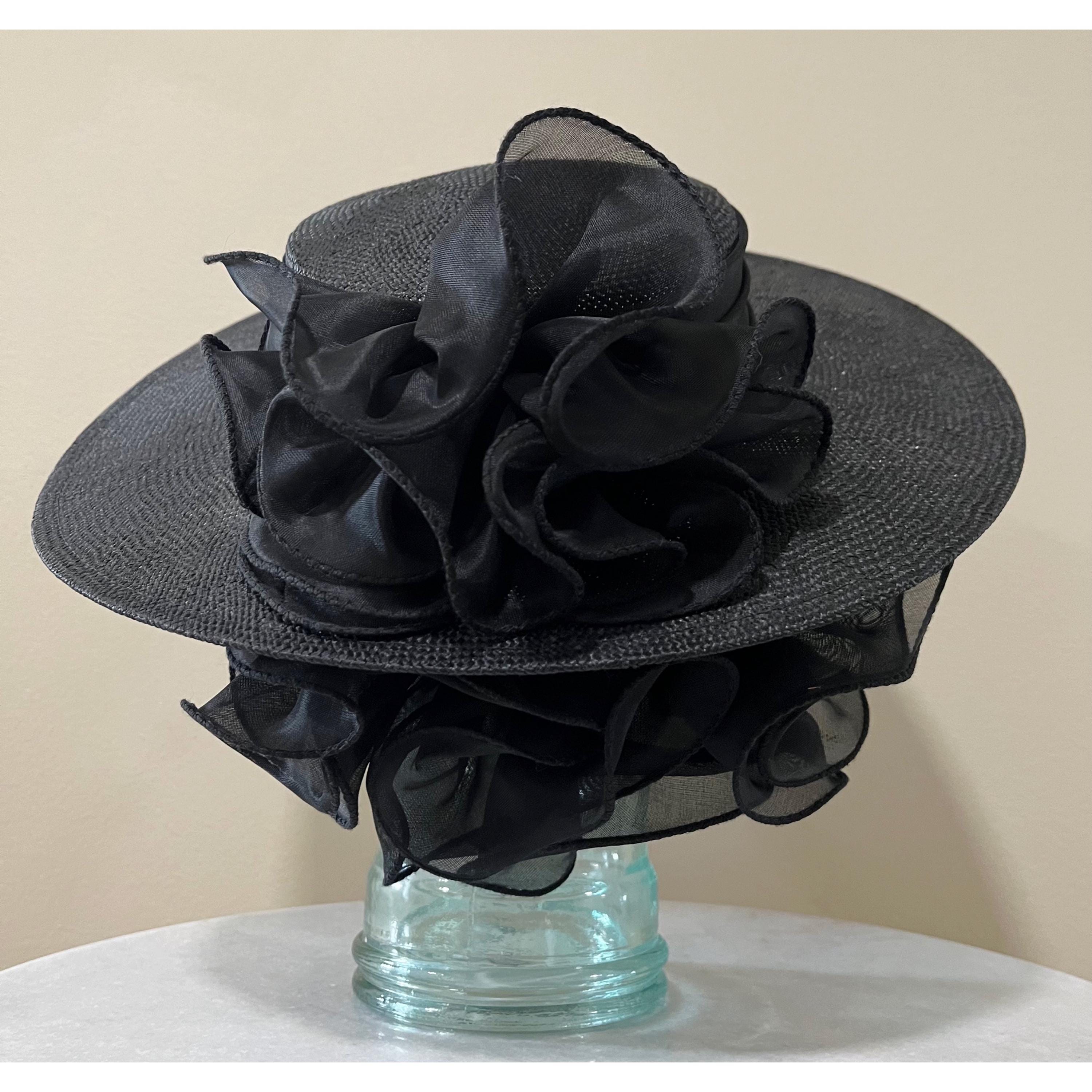 Vintage Sonni San Francisco Black Derby Statement Hat - Etsy display picture 1