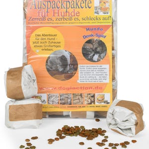 Tug-of-war for dogs, 147 pieces NT1 dog toy sniffing fun for dogs - paper packets already filled with good food for unpacking