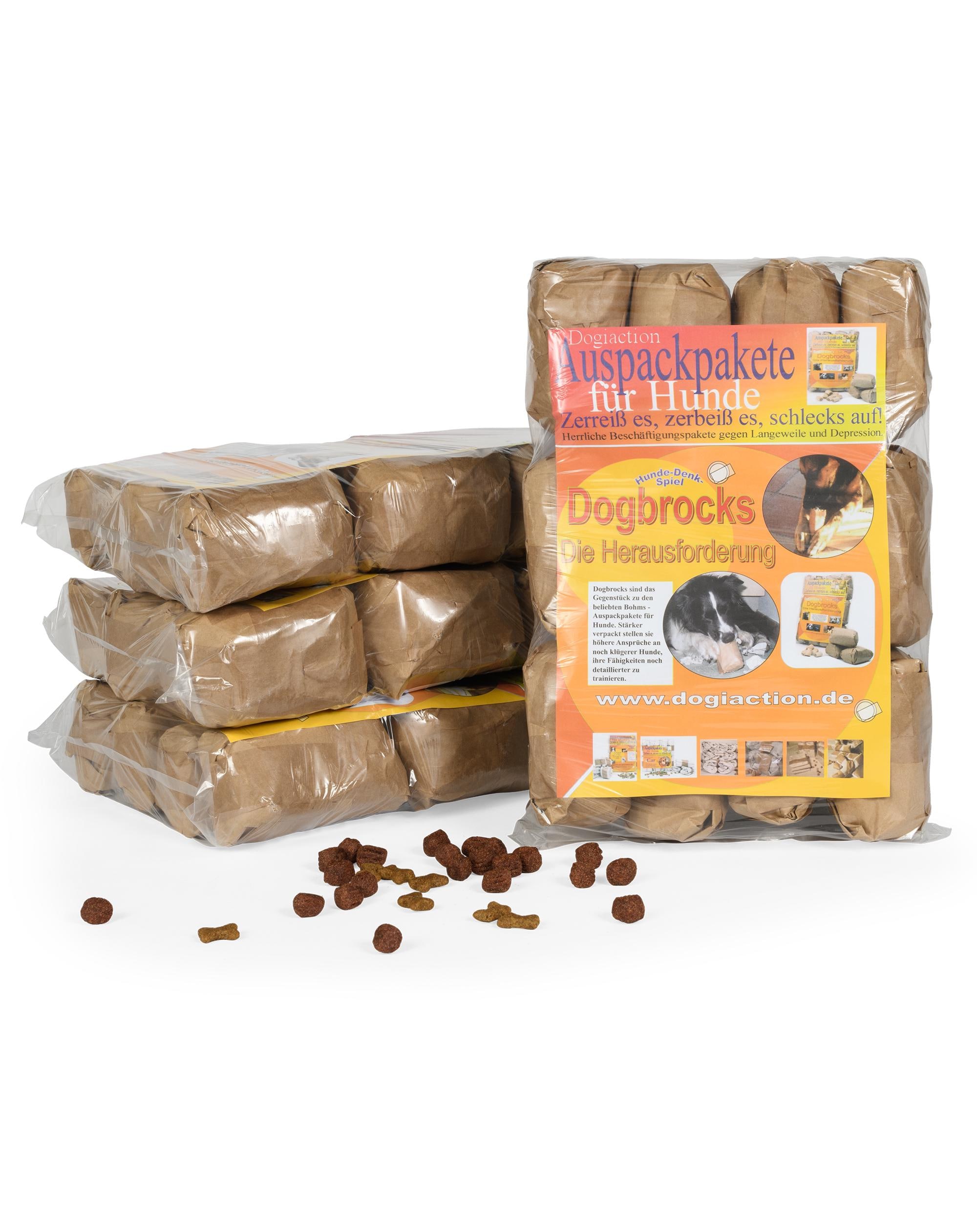 Dogbrocks (4 pcs.) Paper packets with surprises - To keep your dog busy Chew stick deluxe