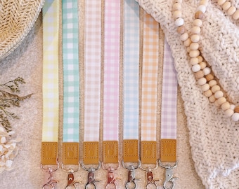Premium Canvas Teacher Lanyard | Pastel Fabric Lanyard for ID Badges – Teacher gift | Educator Gift | nurse gift Idea