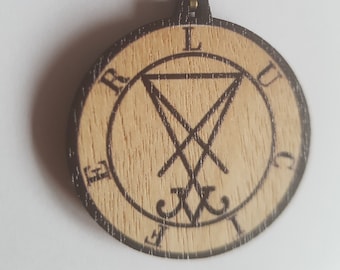 Collar con colgante del sello de Lucifer
