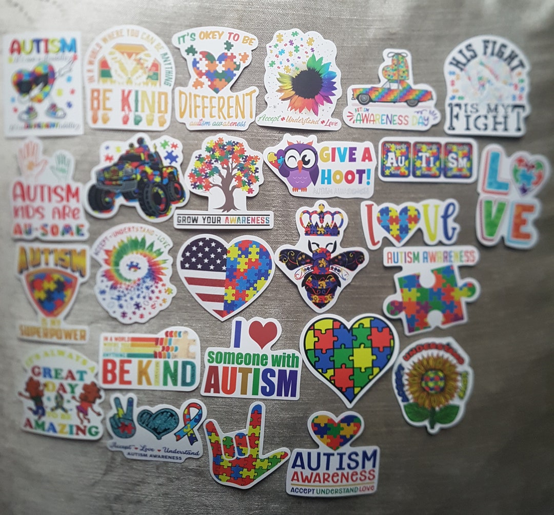Autism Awareness Sticker Packs - Etsy