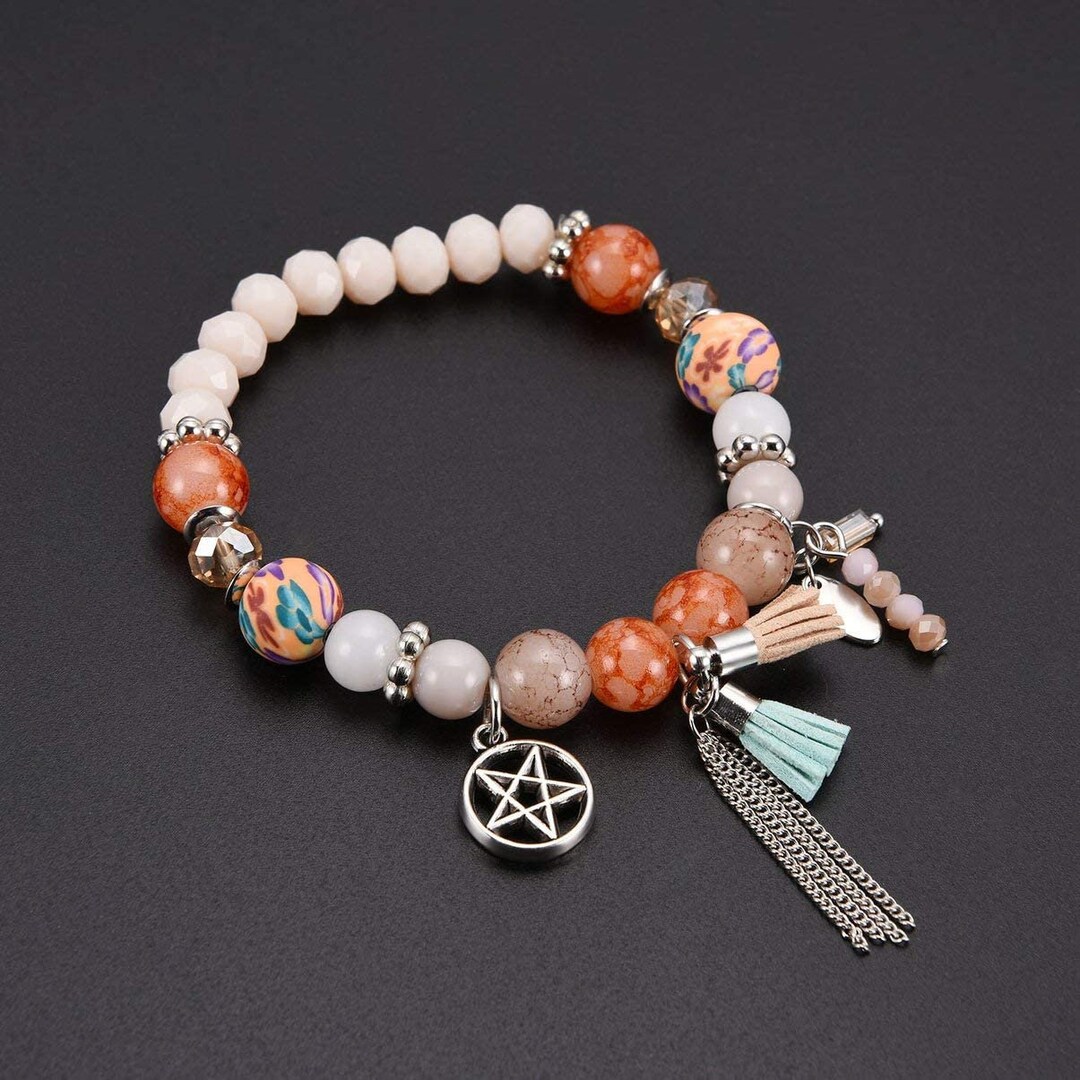 Beaded Pentagram Bracelet UK
