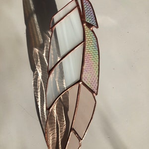 Custom Made to Order Stained Glass Feather Suncatcher image 2