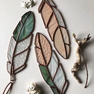 Nach Maß, um Glasmalerei-Feder-Suncatcher zu bestellen
