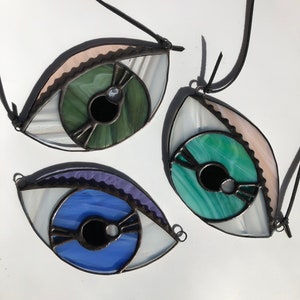 Stained Glass Pattern - Eyeball Suncatcher, Glass All Seeing Eye PDF Pattern