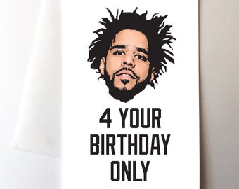 4 Your Birthday Only Birthday Card Rap Rapper Hip Hop