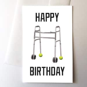 Funny Walker Birthday Card