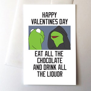 Böse Frosch glücklich Valentinstag Grußkarte, Meme Memes seltsam lustigen Witz