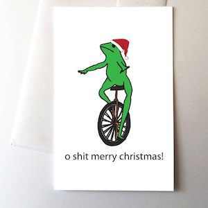 Cartão de Feliz Natal Dat Boi, Meme, Engraçado, Catraca, Estranho, Sapo