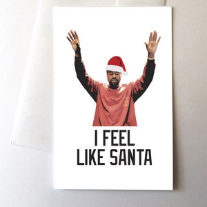 Mi sento come Babbo Natale Merry Christmas Greeting Card, Claus Funny Rap Rapper