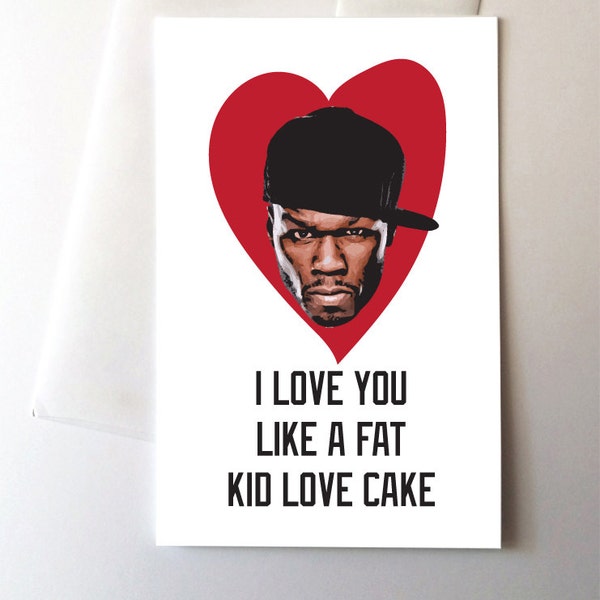 Fat Kid Love Cake  Love Card