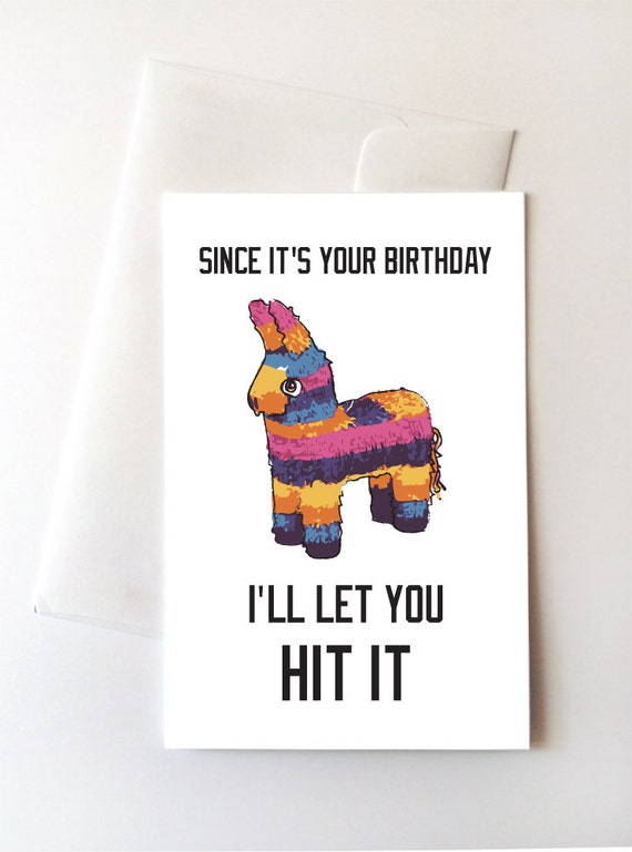 Pinata Happy Birthday Card Etsy