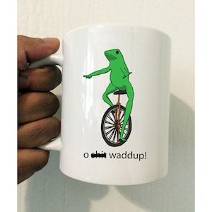 Dat Boi Mug, Meme Frog Weird Funny Absurd Unicycle