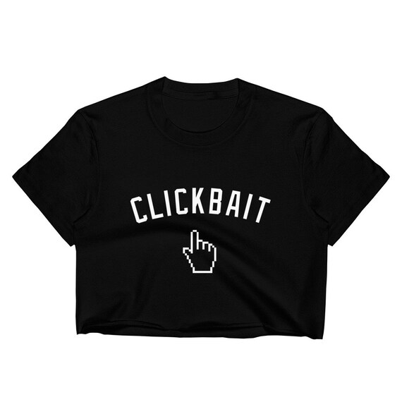 Women s Clickbait Crop Top T Shirt Baby Girl Cute Summer Spring