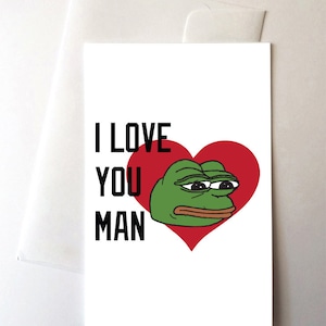 Pepe la tarjeta que te amo hombre tarjeta de felicitación, amor te amo San Valentín me divertido raro extraño