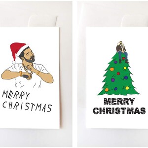 2 PACK - 6 Gott tanzen Frohe Weihnachten Grußkarte Set, lustige Rap Rapper Trill Kanada