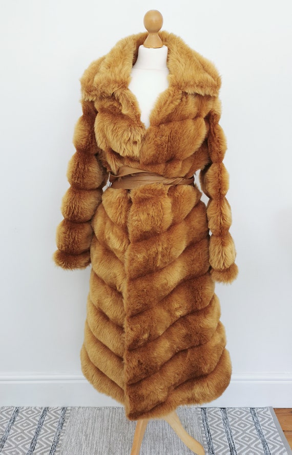 Vintage 70s Faux Fur Coat, Richard of Mayfair, Vin