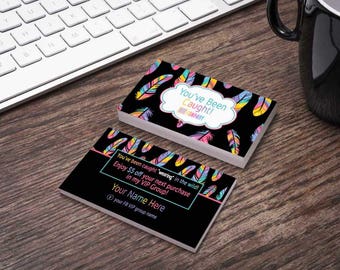 Caught wearing in the Wild Card -MultiColor Boho Feathers | Home Office Approved Fonts/Colors - Starter- Bundles scrath off Punch Buy 10