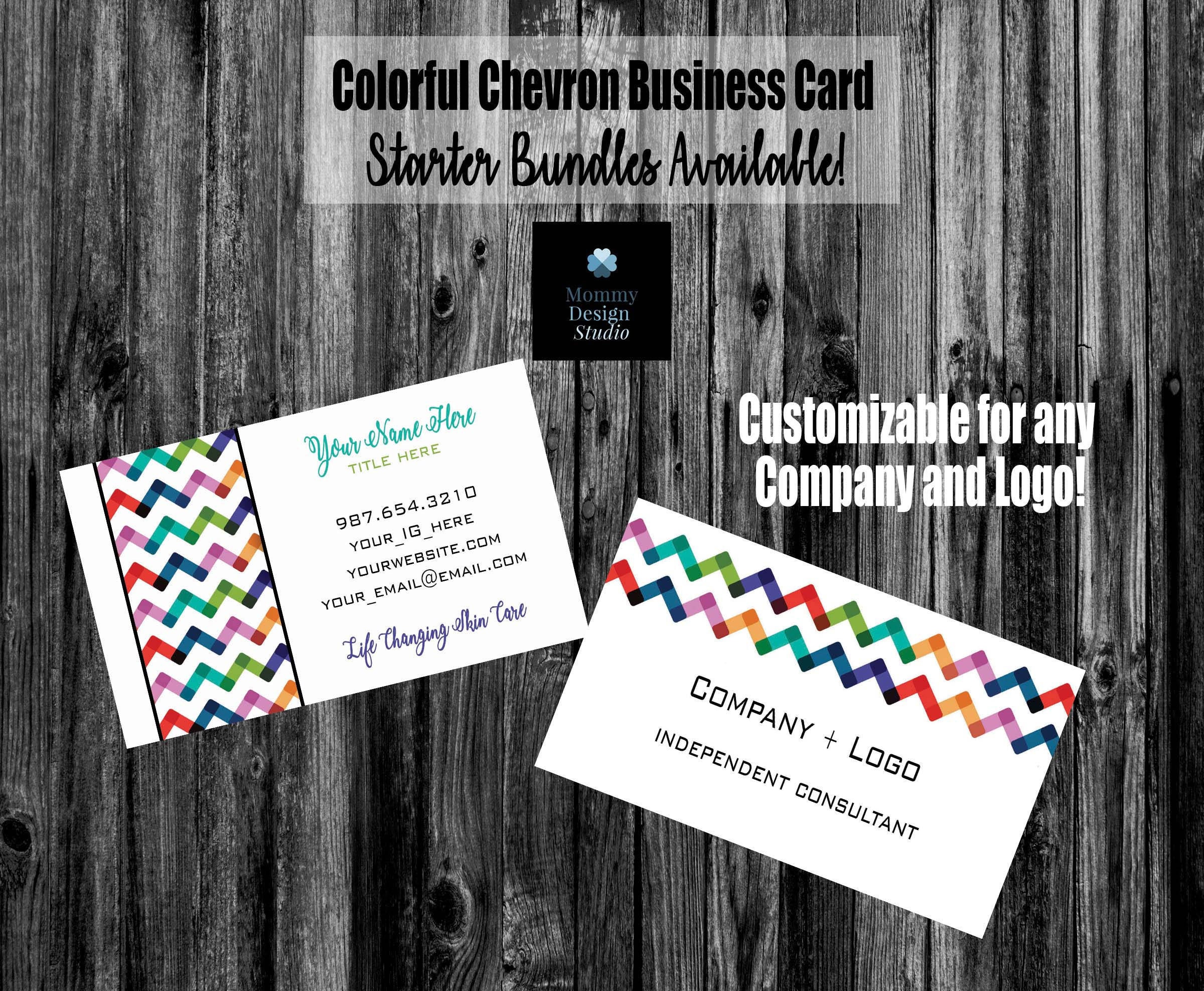 Chevron Business Card Independent Consultant Card MLM Direct Intended For Advocare Business Card Template