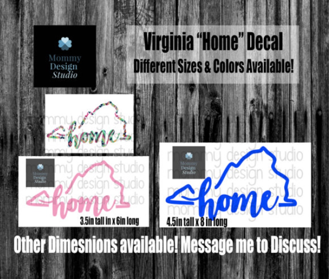 Virginia Born VA Love Decal Va State Decal VA Vinyl Decal Etsy