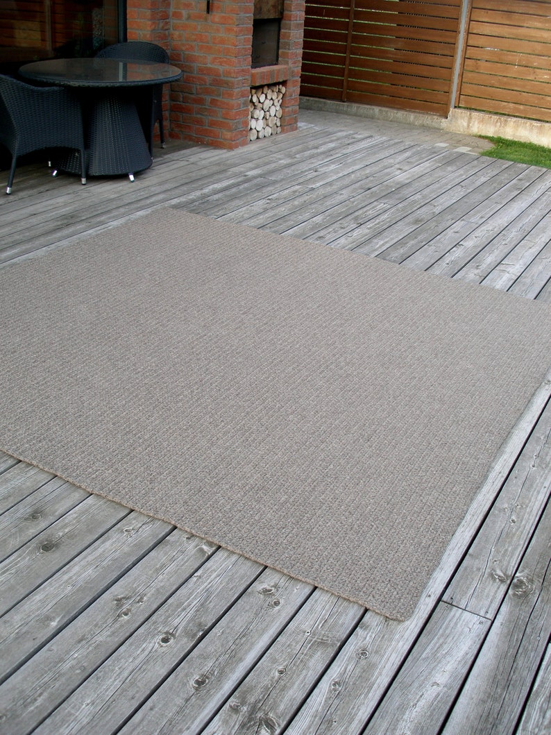 2.42m X 2.47m Brown Square Wool Ruglarge Floor Rugcrocheting Etsy